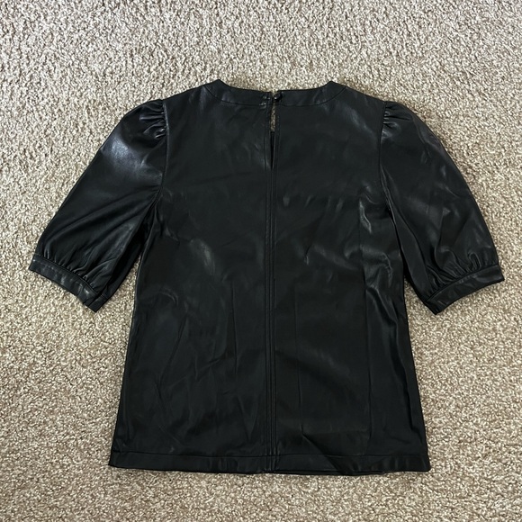 BB Dakota by Steve Madden Black Faux Leather Top - Picture 3 of 6